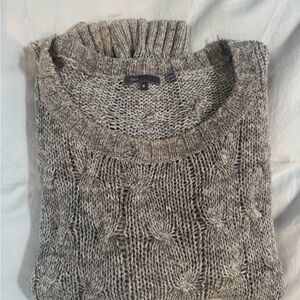 Vince Gray Cable Knit Sweater